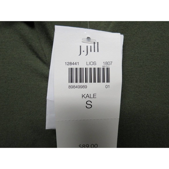 J. Jill Green Kale Button Up Shirt Style Dress Size Small NWT Comfortable - Picture 6 of 9